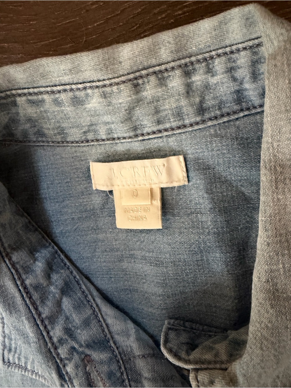 J. Crew Light Blue Embellished Denim Shirt Jacket - Picture 3 of 3